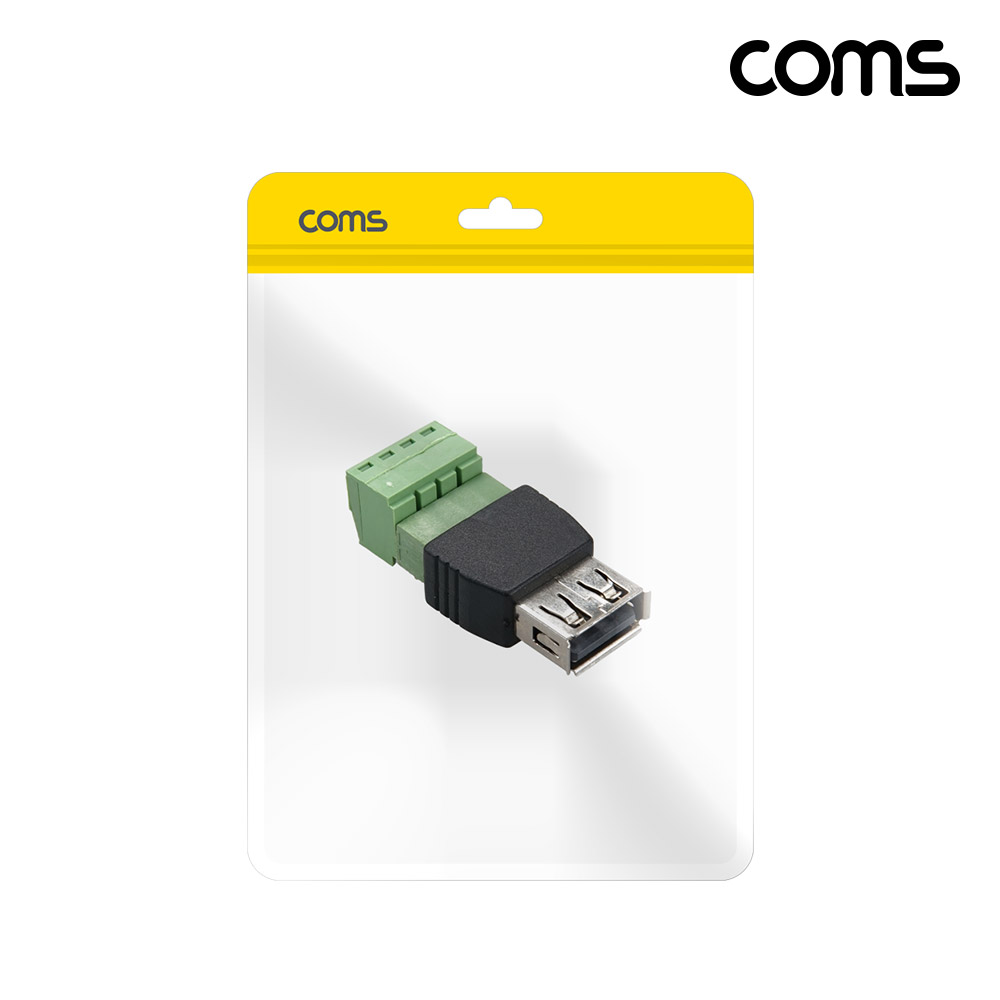Coms USB A 2.0 Female 터미널 변환 젠더 터미널 블록 4핀
