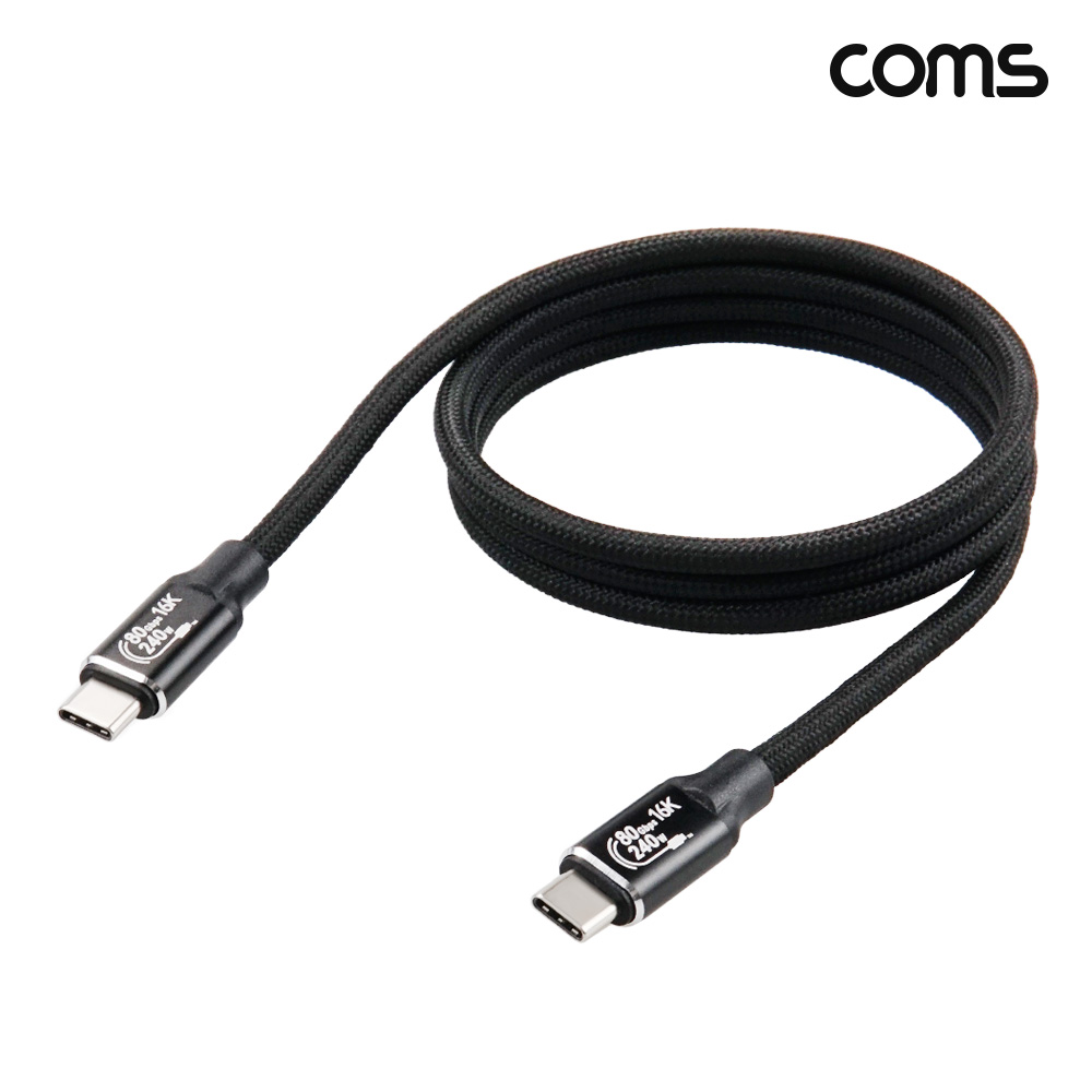 Coms C to C타입 썬더볼트5 마그네틱 케이블 1m 80Gbps 240W 16K 60H 자동정리