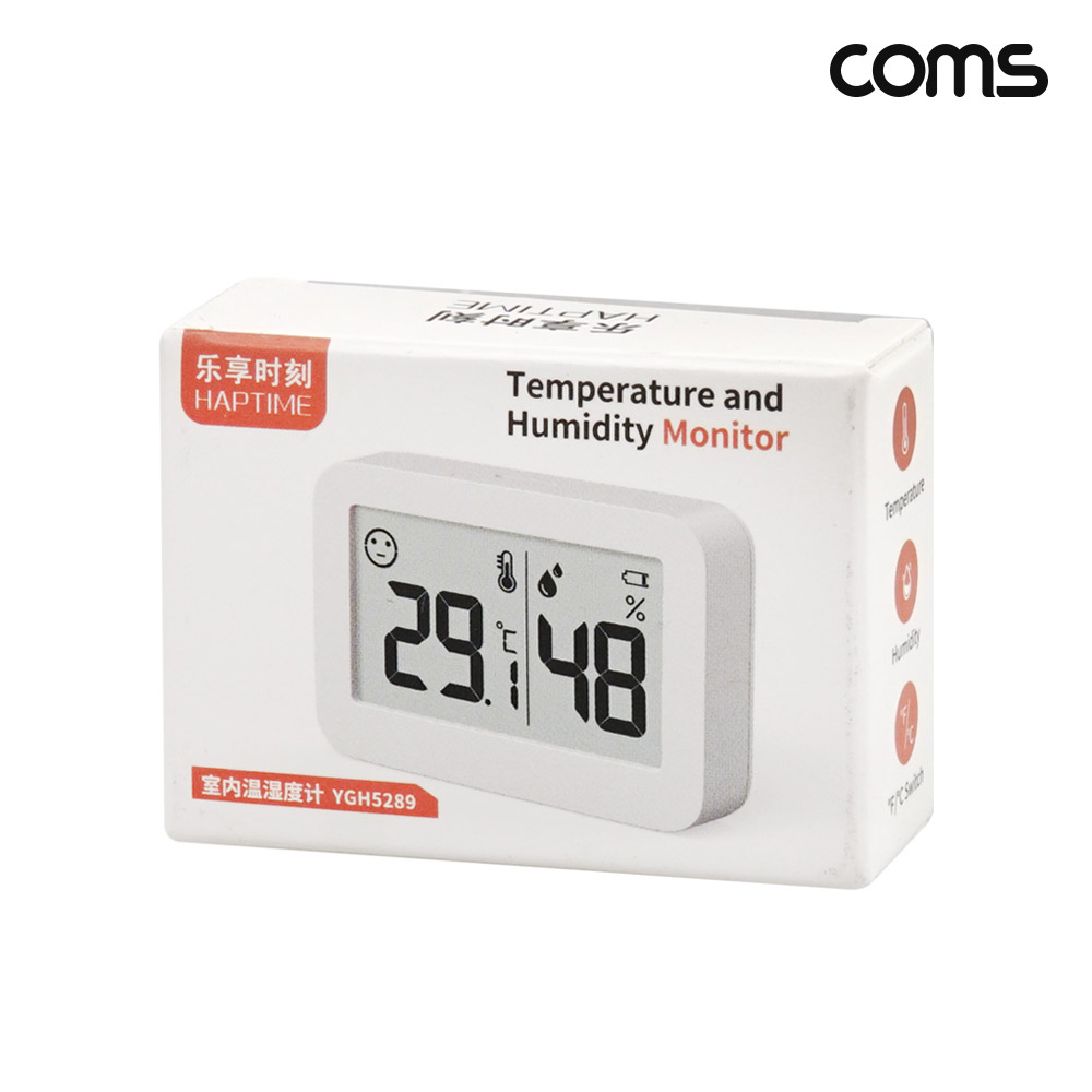 Coms LCD 디지털 미니 온습도계 소형