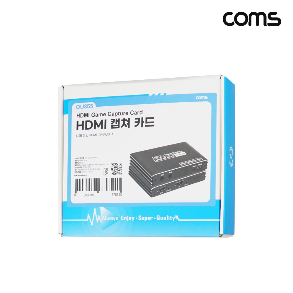Coms 4K USB 3.2 비디오 캡쳐 카드 10Gbps 1080p 스트리밍 실시간 비디오 녹화