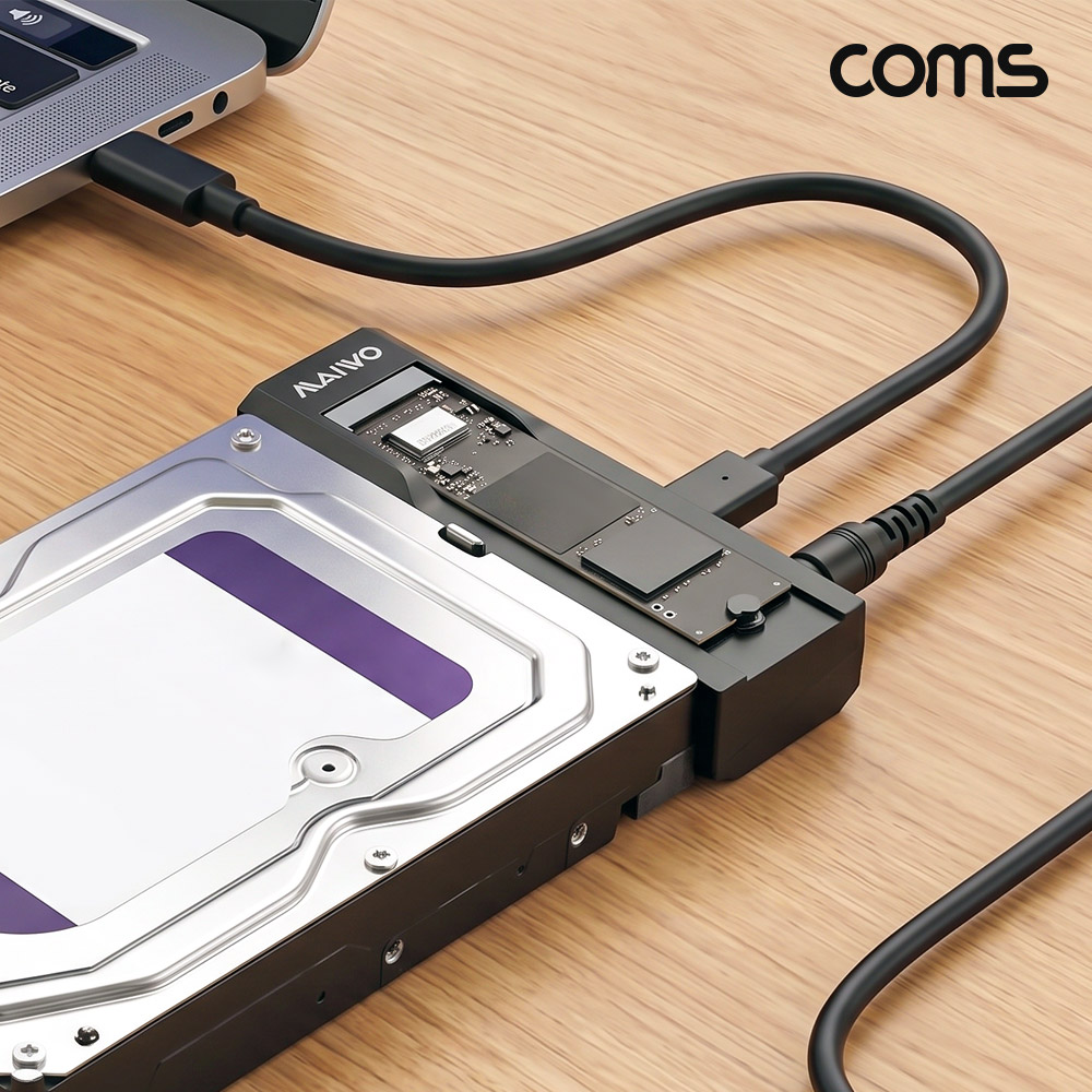 Coms 클론 2BAY SSD HDD 도킹 컨버터 듀얼 복사 복제 USB3.2