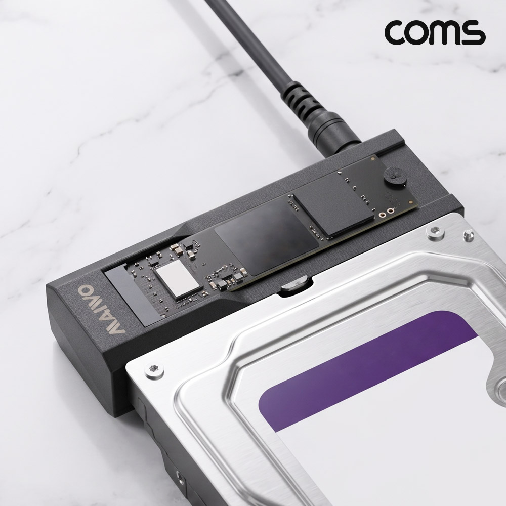 Coms 클론 2BAY SSD HDD 도킹 컨버터 듀얼 복사 복제 USB3.2