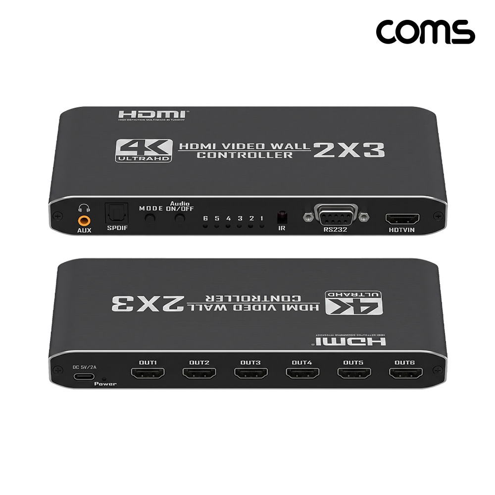 Coms 2x3 HDMI 1.4 비디오 월 컨트롤러 멀티비전 4K 30Hz