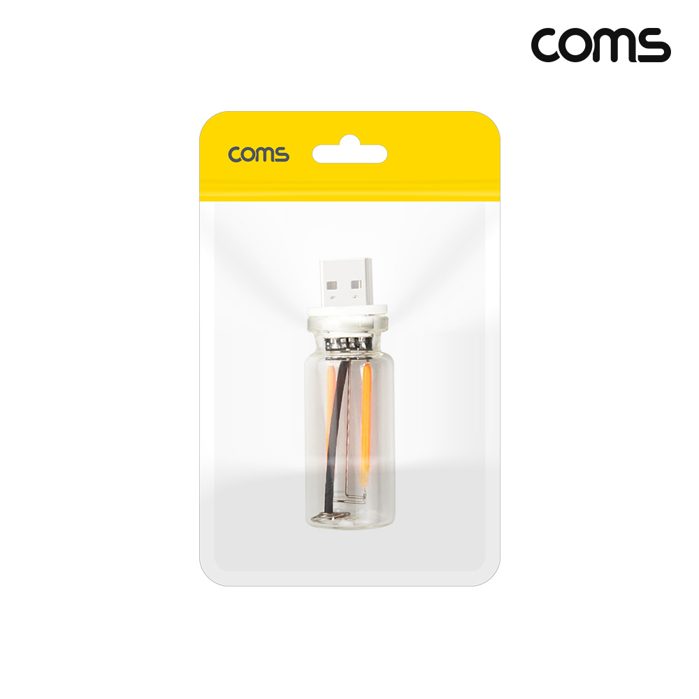 Coms USB LED 미니 라이트 red 램프 조명 비상등 터치 센서