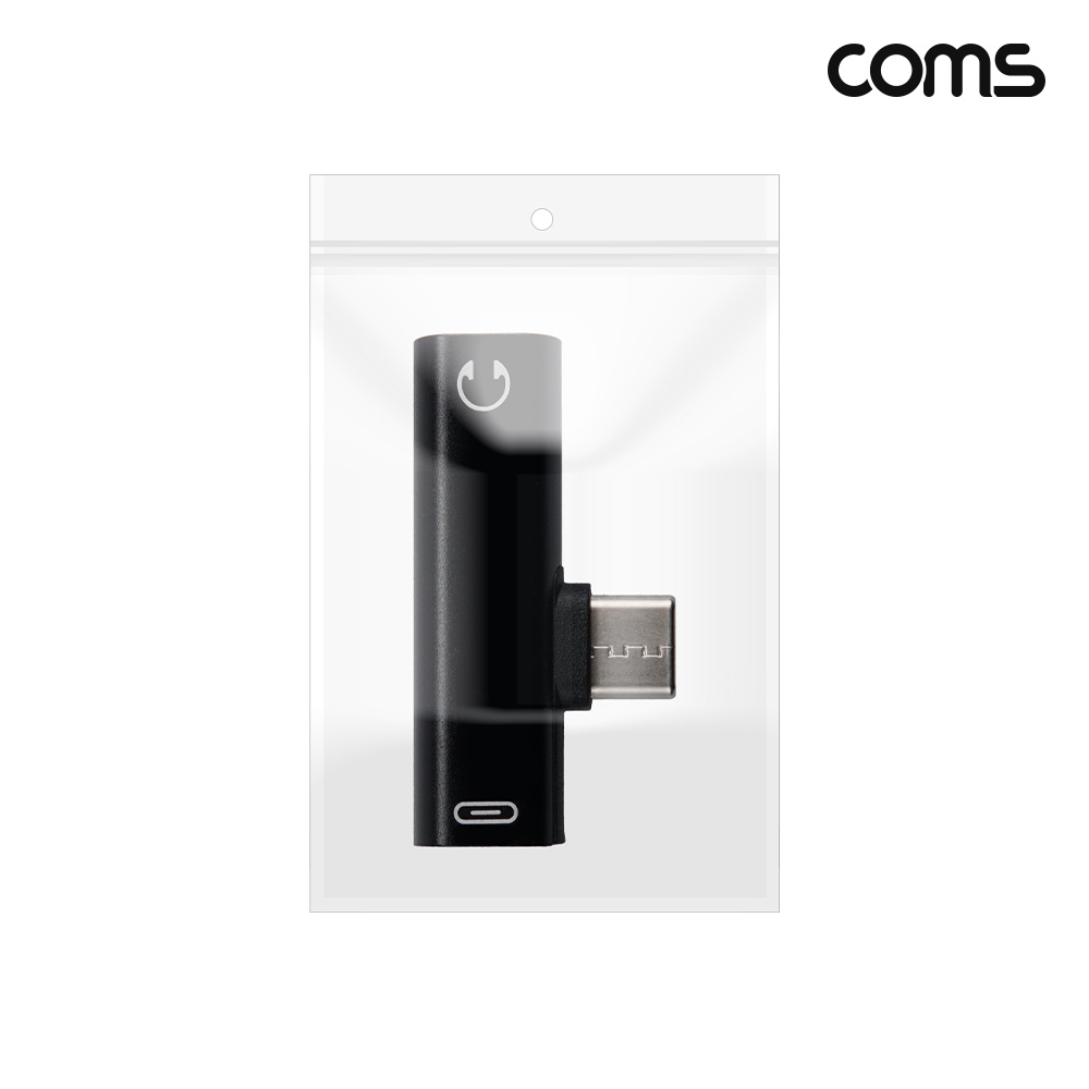 Coms C타입 이어폰 충전 젠더 USB-C 3.5mm 오디오
