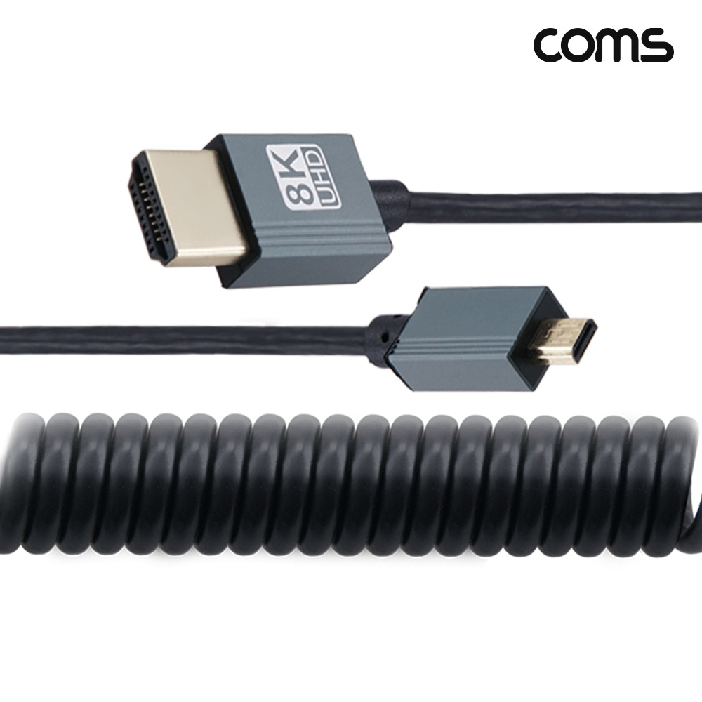 Coms 마이크로 HDMI 변환 케이블 최대 1M Micro HDMI to HDMI 8K 60Hz UHD