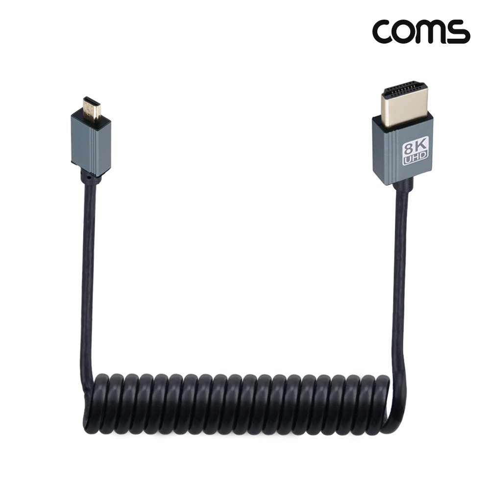 Coms 마이크로 HDMI 변환 케이블 최대 1M Micro HDMI to HDMI 8K 60Hz UHD