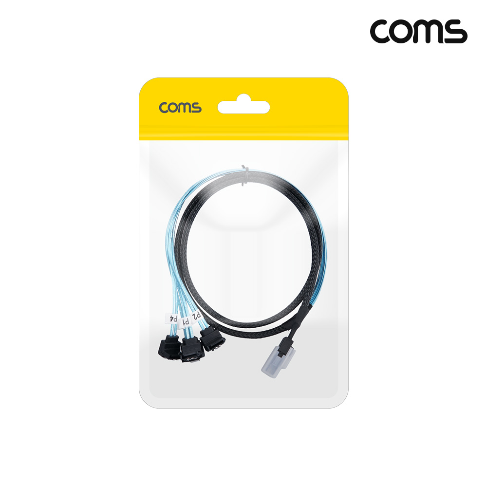 Coms Mini SAS to SATA 4분배 케이블 1m SFF 8087 SATA x 4P