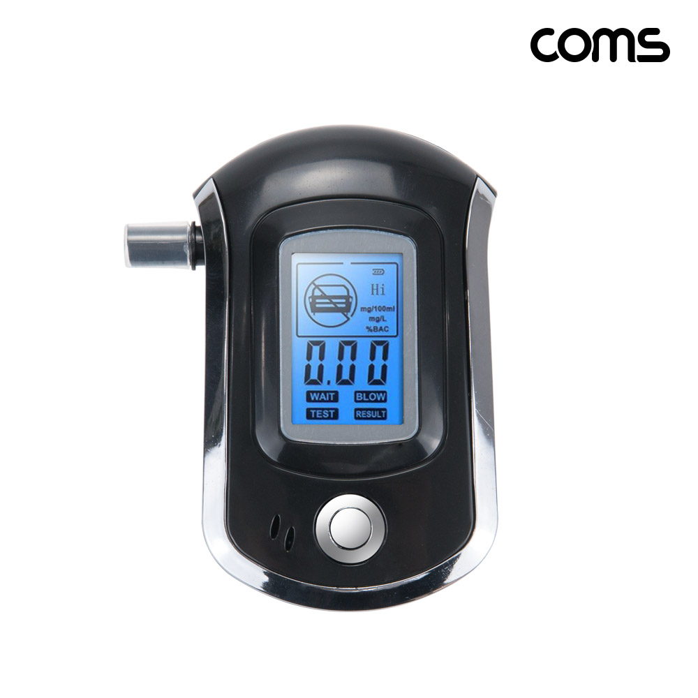 Coms 음주 측정기 테스터기 알코올 알콜 농도 운전 셀프 휴대용 0.20% 1.00mg/L