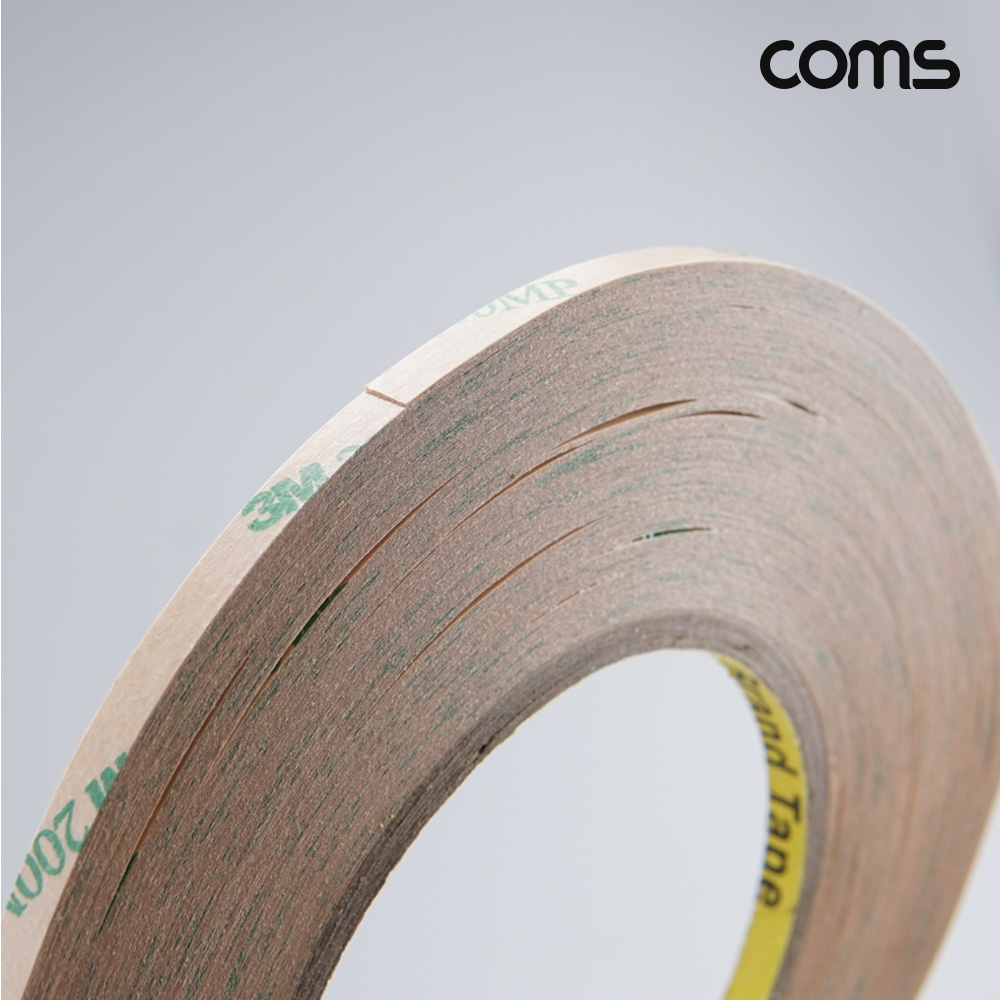 Coms 강력 접착 양면 테이프 공업용 폭 5mm 두께 0.1mm