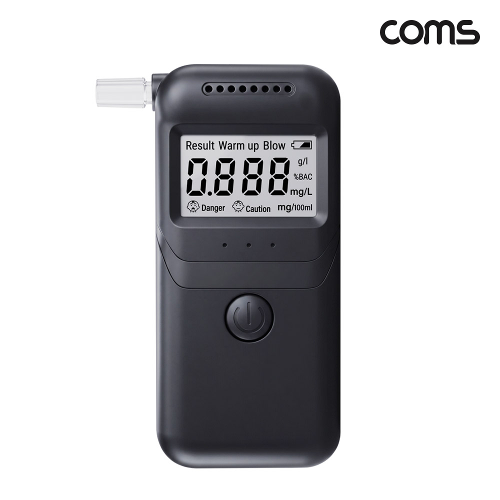 Coms 음주 측정기 테스터기 알코올 알콜 농도 운전 셀프 휴대용 0.30% 1.5mg/L