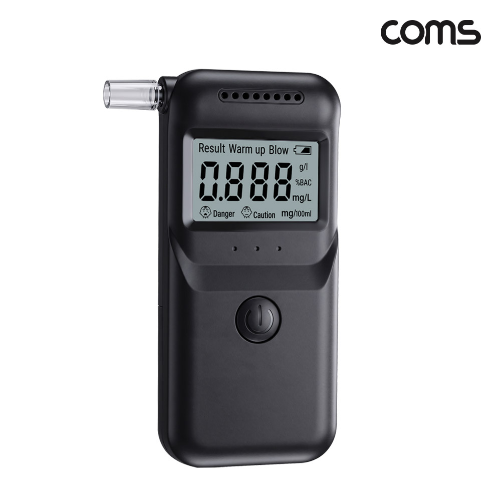 Coms 음주 측정기 테스터기 알코올 알콜 농도 운전 셀프 휴대용 0.30% 1.5mg/L