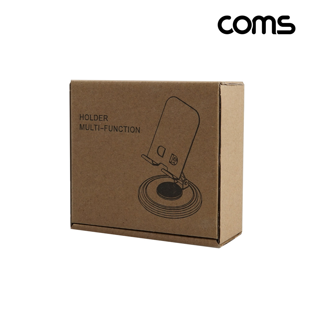 Coms 스마트폰 스탠드 거치대 회전 접이식 우드디자인