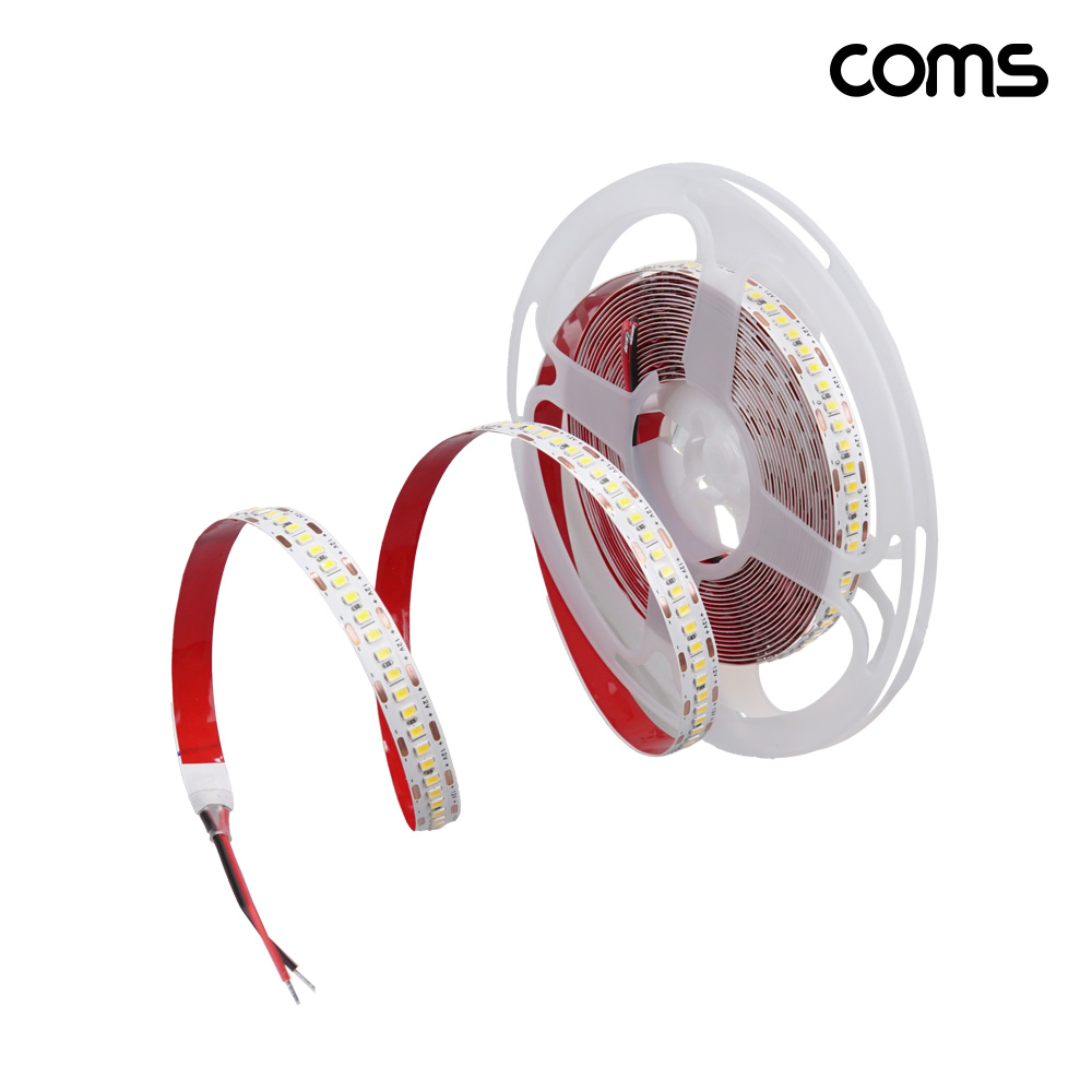 Coms LED 줄조명 슬림형 5M White 6500K DC 12V 초고휘도 슬림형 LED바 DIY 램프 다용도 리폼 기판 교체