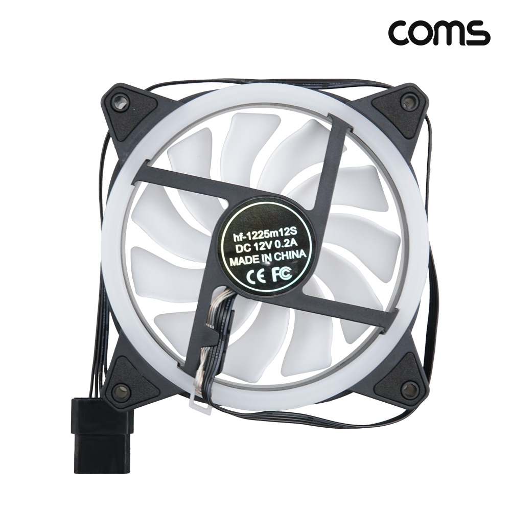 Coms 레인보우 쿨러 케이스 120mm Rainbow LED Cooler 쿨러 팬