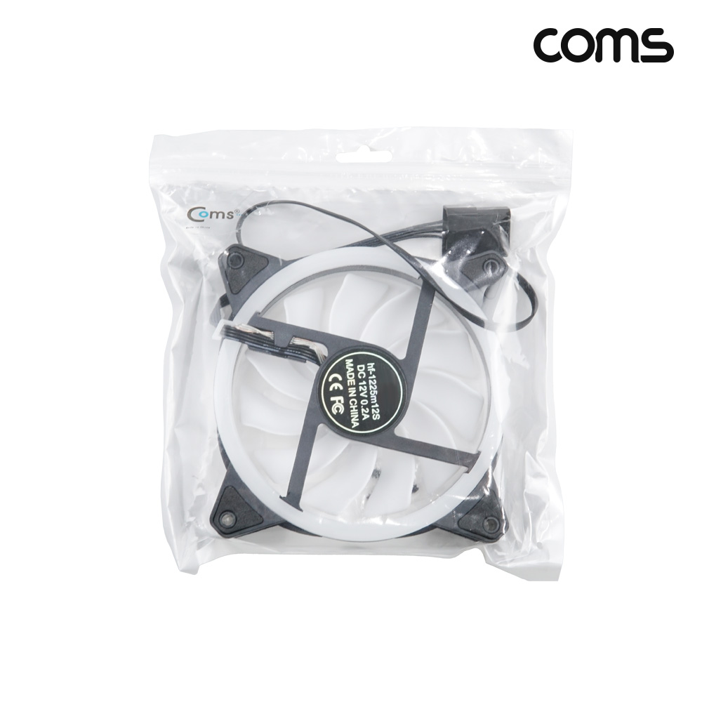 Coms 레인보우 쿨러 케이스 120mm Rainbow LED Cooler 쿨러 팬