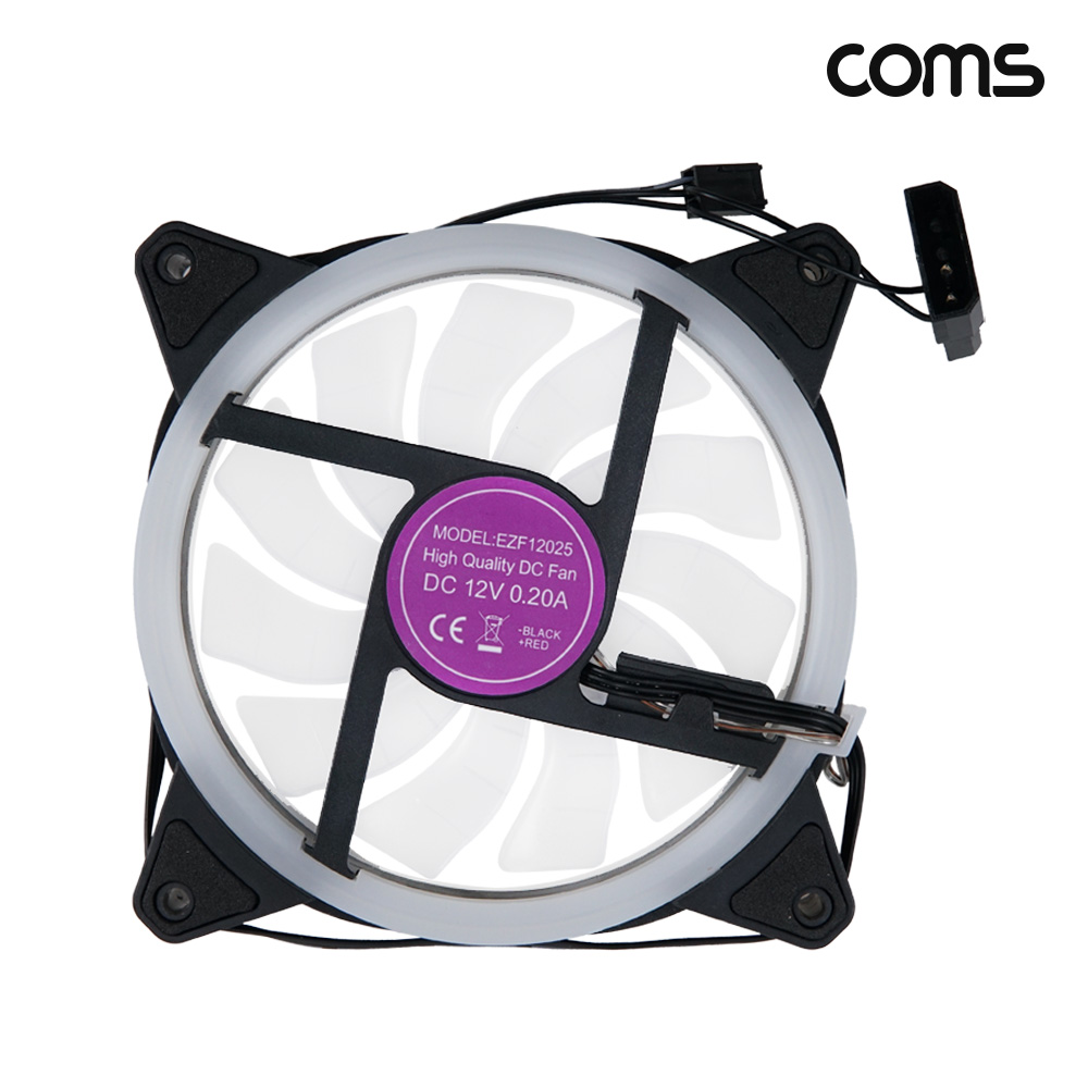 Coms 레인보우 쿨러 케이스 CASE 120mm Rainbow LED Cooler 쿨러 팬