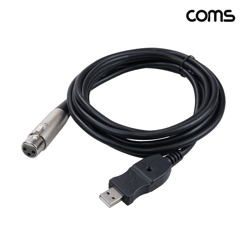 Coms 캐논 변환 케이블 3m USB A to XLR Canon 3P