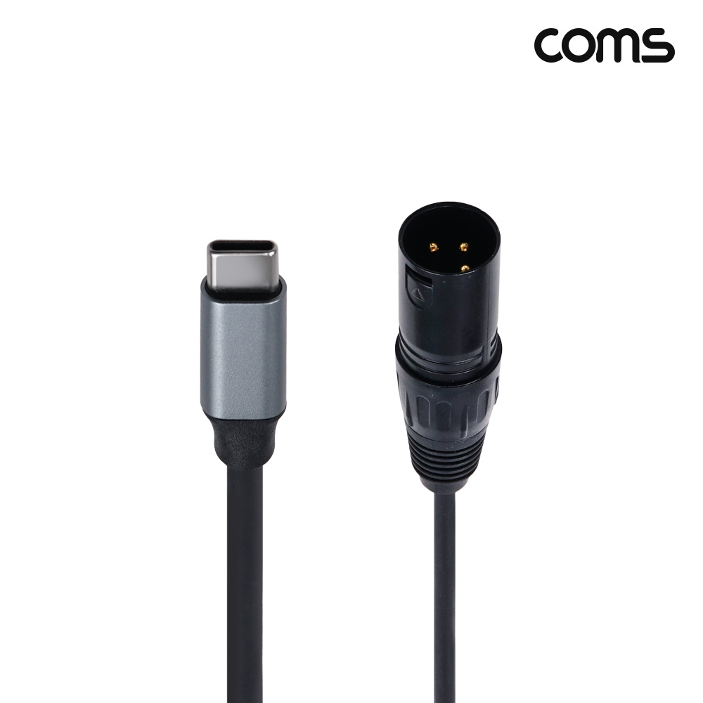 Coms C타입 캐논 변환 케이블 1.5m USB C to XLR Canon 3P