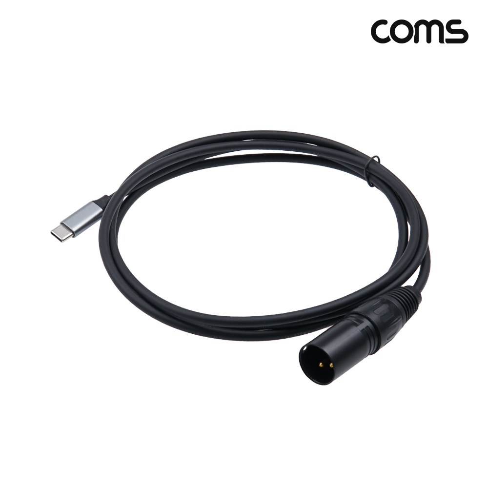Coms C타입 캐논 변환 케이블 1.5m USB C to XLR Canon 3P