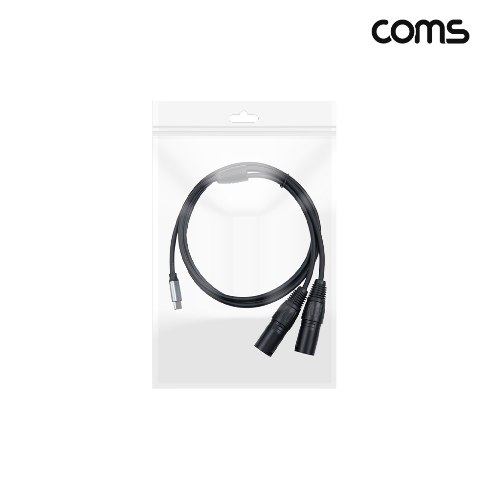 Coms C타입 캐논x2 변환 케이블 1.5m USB C to XLRx2 Canon 3P