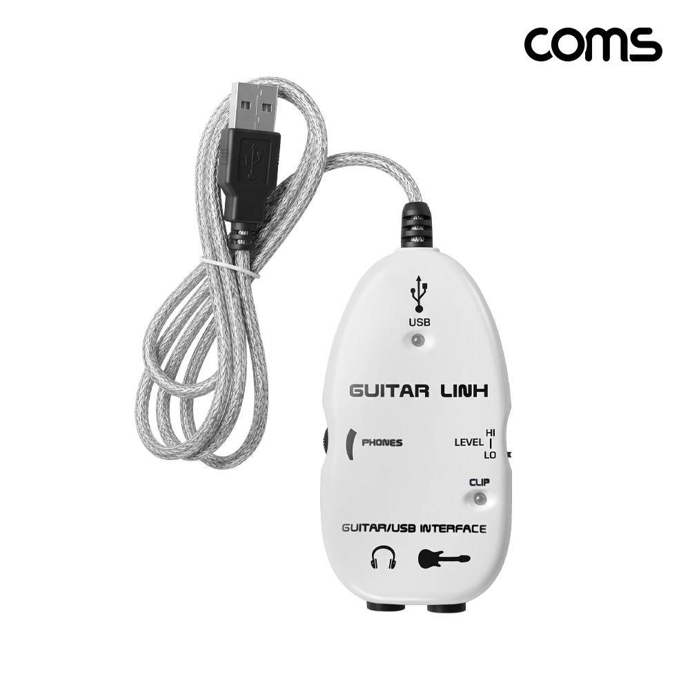 Coms USB 오디오 컨버터 마이크 헤드폰 기타 6.35mm