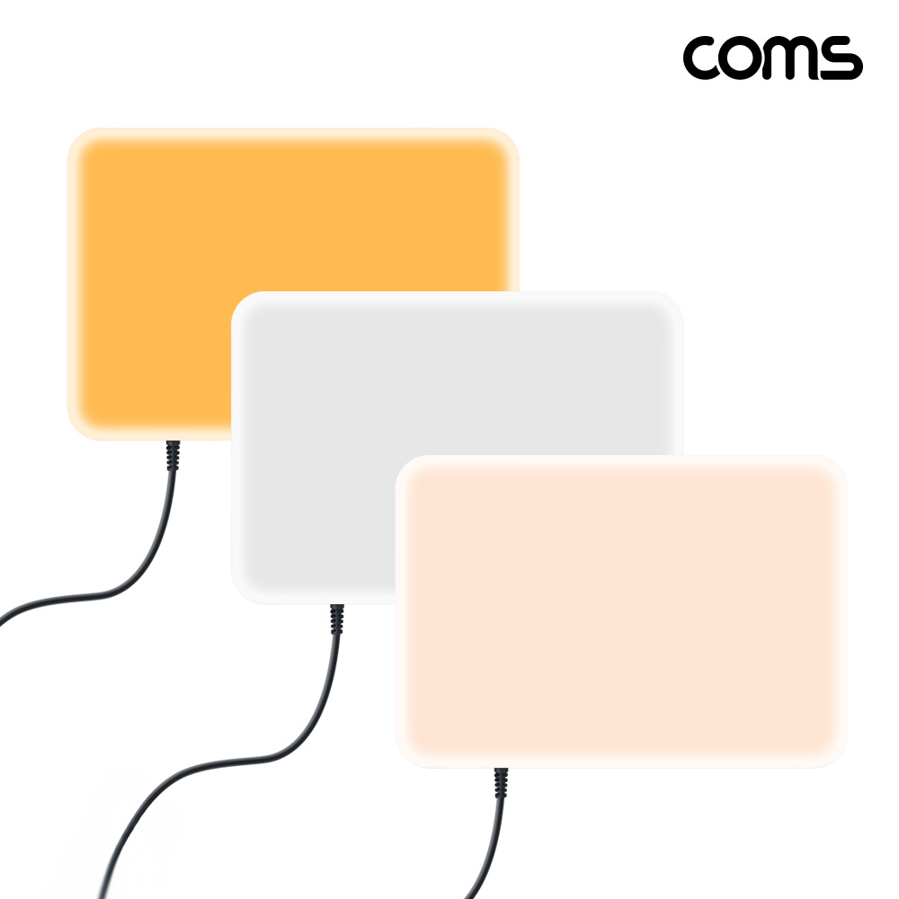Coms LED 조명 사각 개인방송 유튜버 촬영 지속광 USB전원 색온도조절 밝기조절