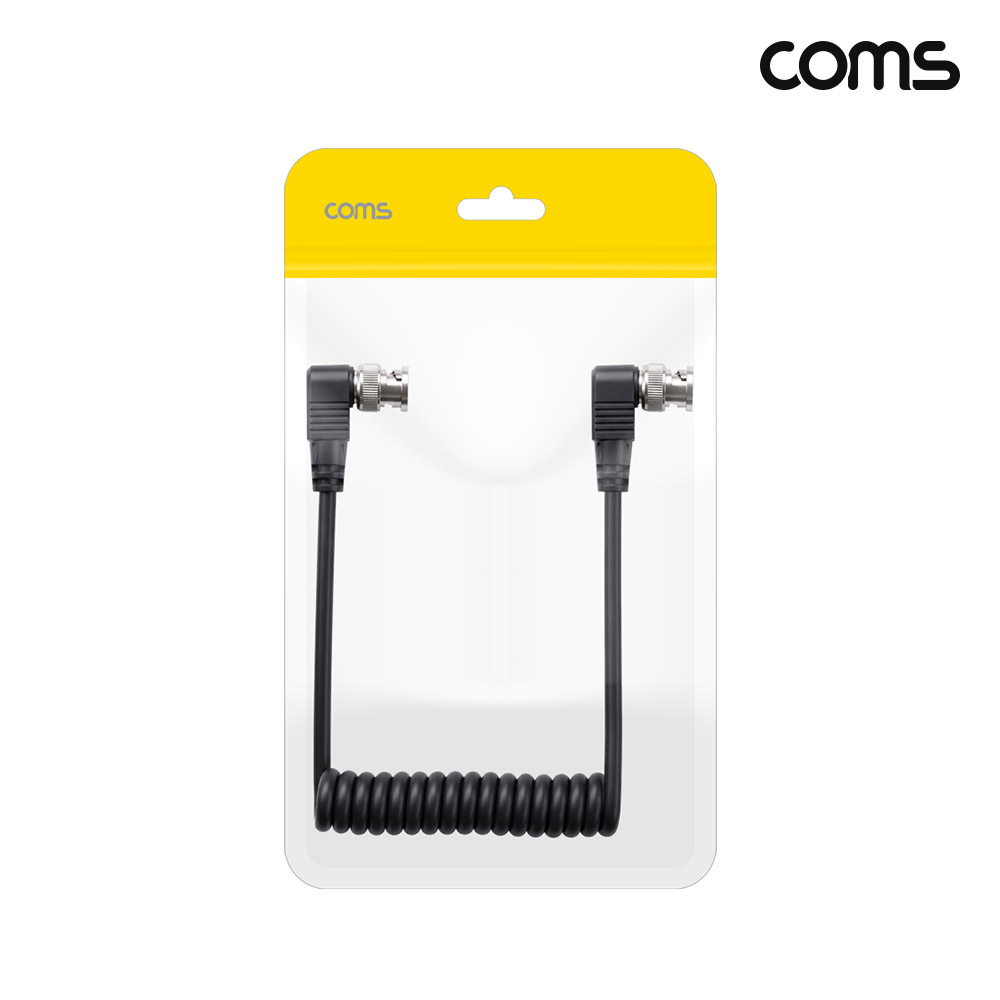 Coms BNC 스프링 케이블 MM 최소 30cm 최대 1M 양쪽 꺾임 CCTV