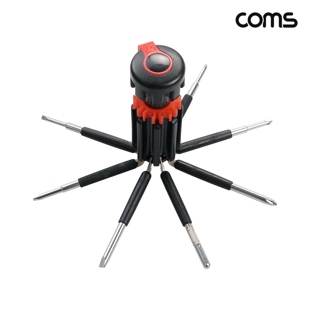 Coms 접이식 드라이버 공구 7in1 십자 일자