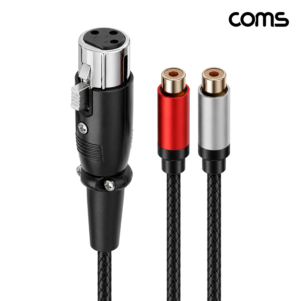 Coms 캐논 XLR 3핀 to 2RCA 오디오 변환 케이블 30cm