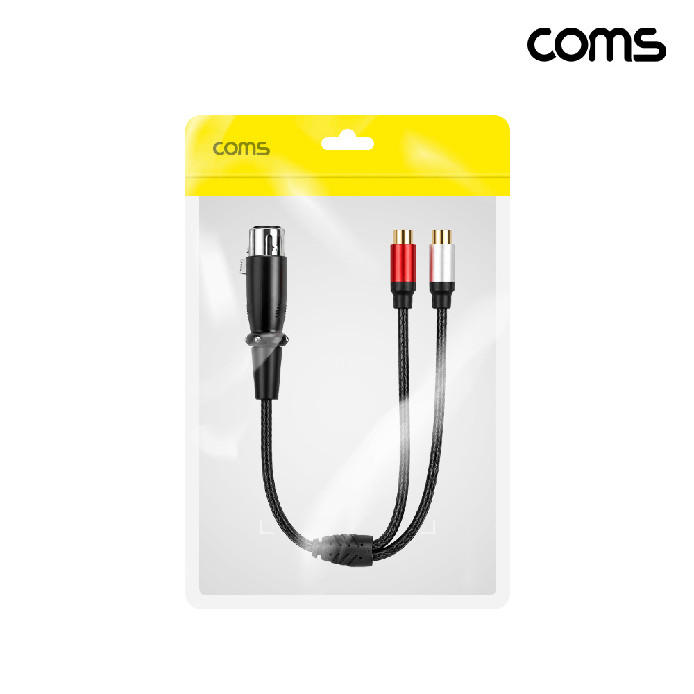 Coms 캐논 XLR 3핀 to 2RCA 오디오 변환 케이블 30cm