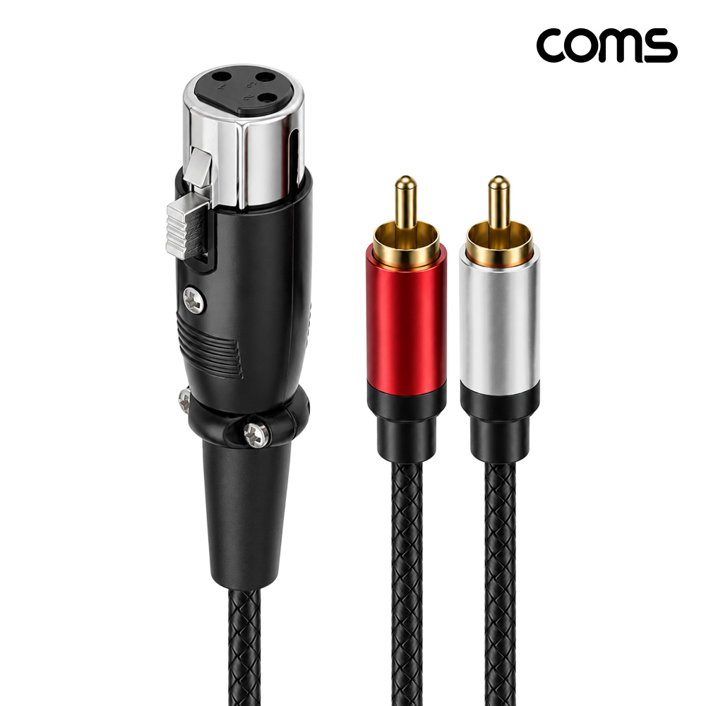 Coms 캐논 XLR 3핀 to 2RCA 오디오 변환 케이블 30cm