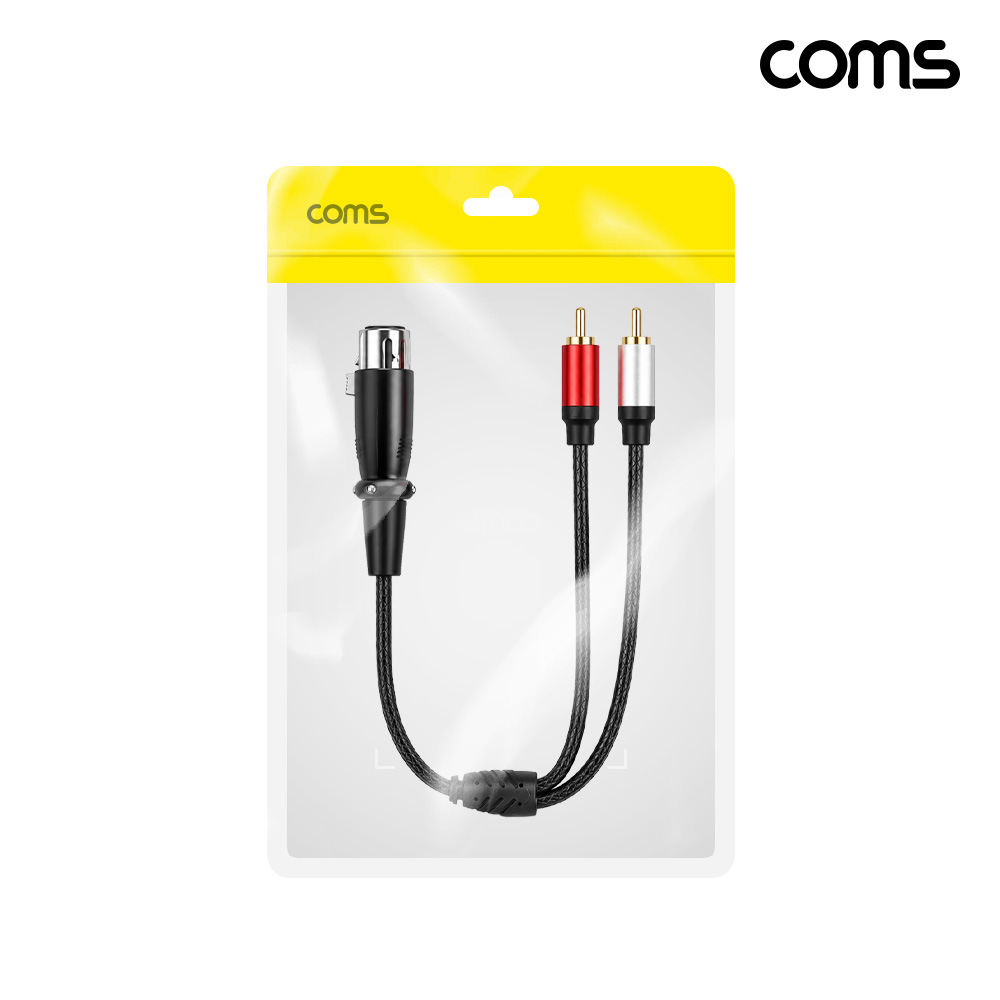 Coms 캐논 XLR 3핀 to 2RCA 오디오 변환 케이블 30cm