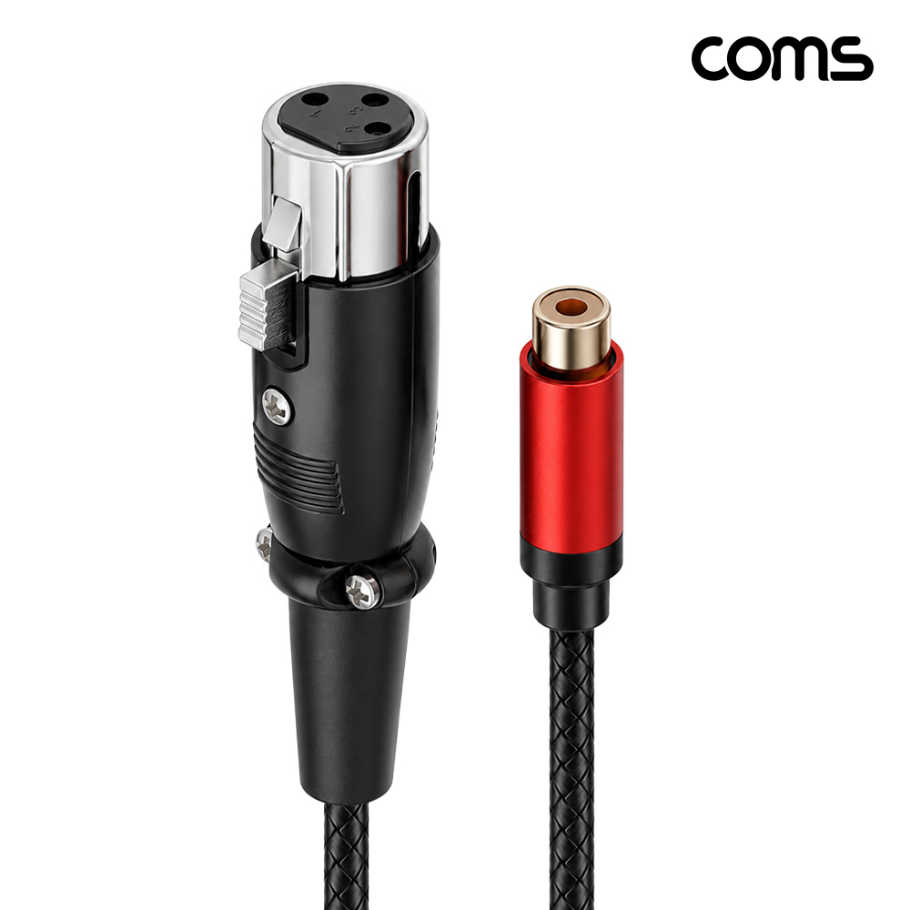 Coms 캐논 XLR 3핀 to RCA 오디오 변환 케이블 30cm