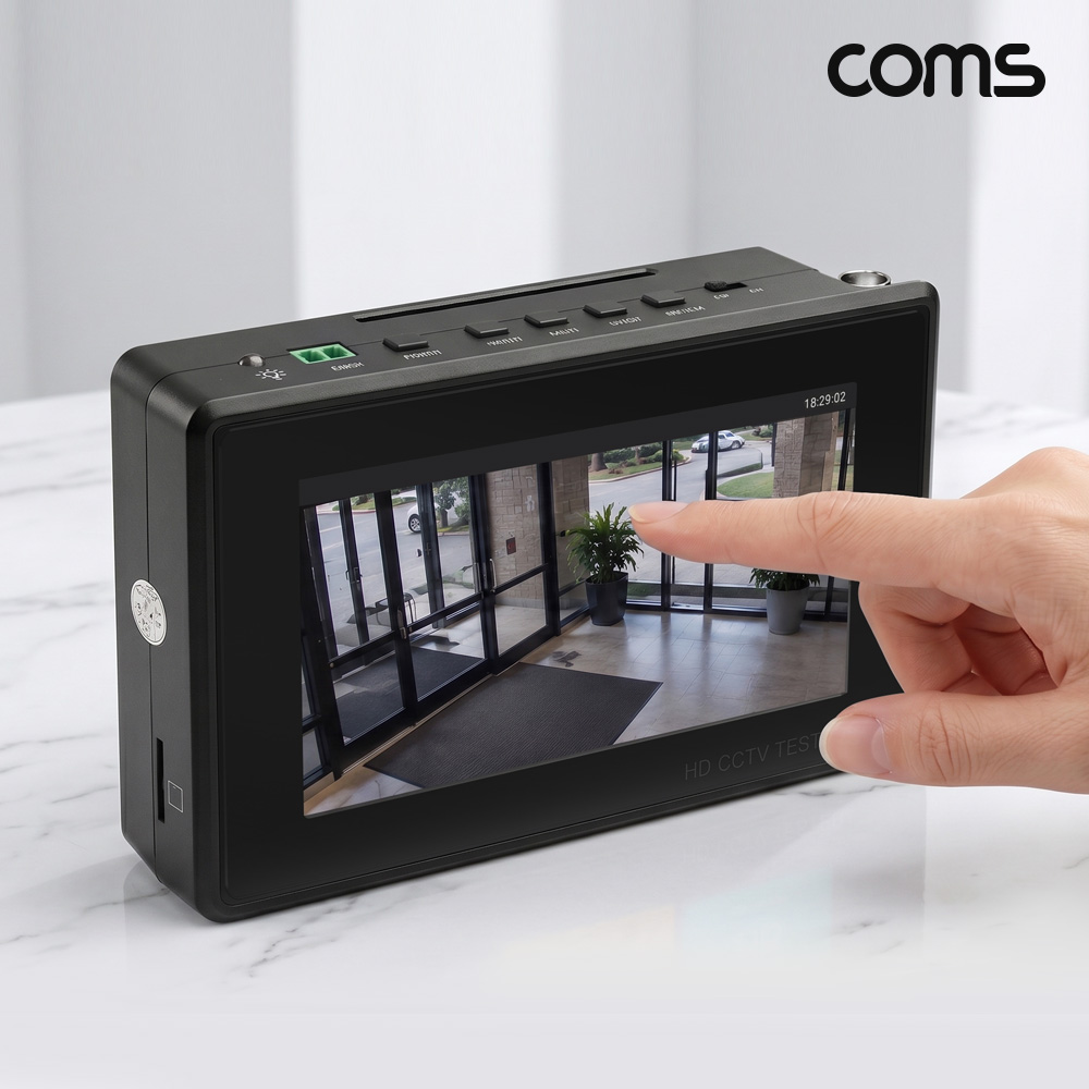 Coms LCD 모니터 CCTV 테스터기 최대 4K H.265 랜테스트 PoE