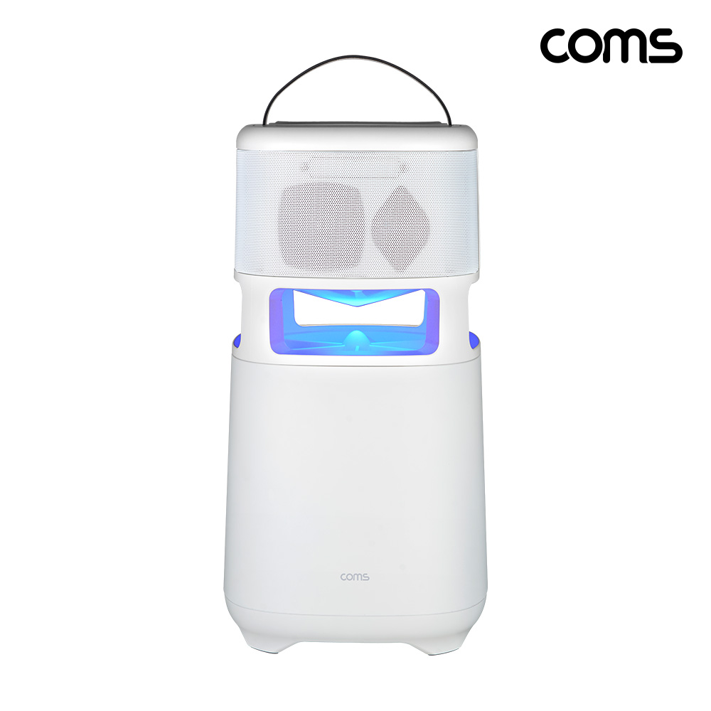 Coms 100W 360도 서라운드 블루투스 스피커 강력한 베이스 충전식 휴대용 무선마이크 포함 TWS 스테레오 노래방 버스킹 캠핑