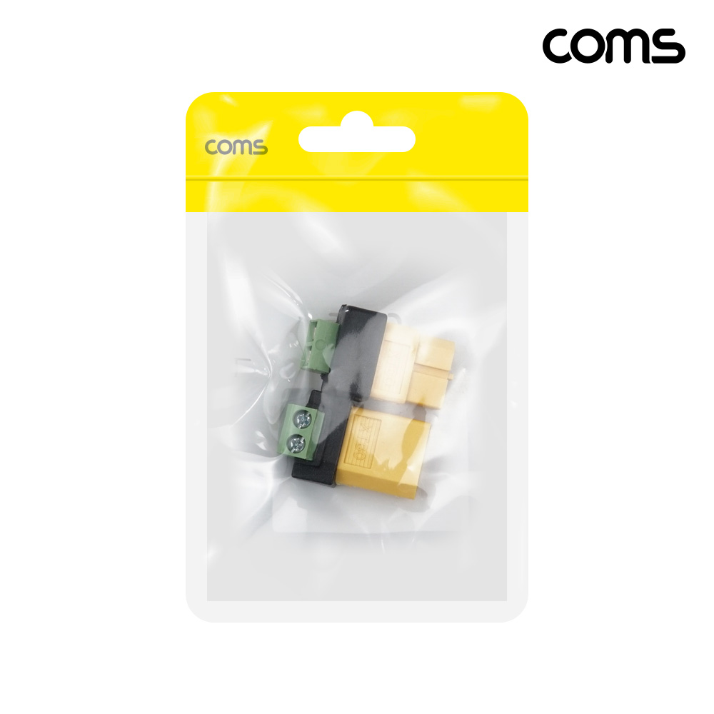 Coms XT60(SC100)/터미널(2P) 변환 젠더 Male Female 2개 1세트
