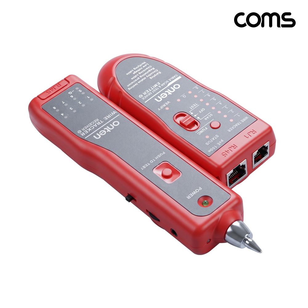 Coms 랜 테스터기 RJ45 RJ11 랜케이블 LAN 케이블 탐지 송수신