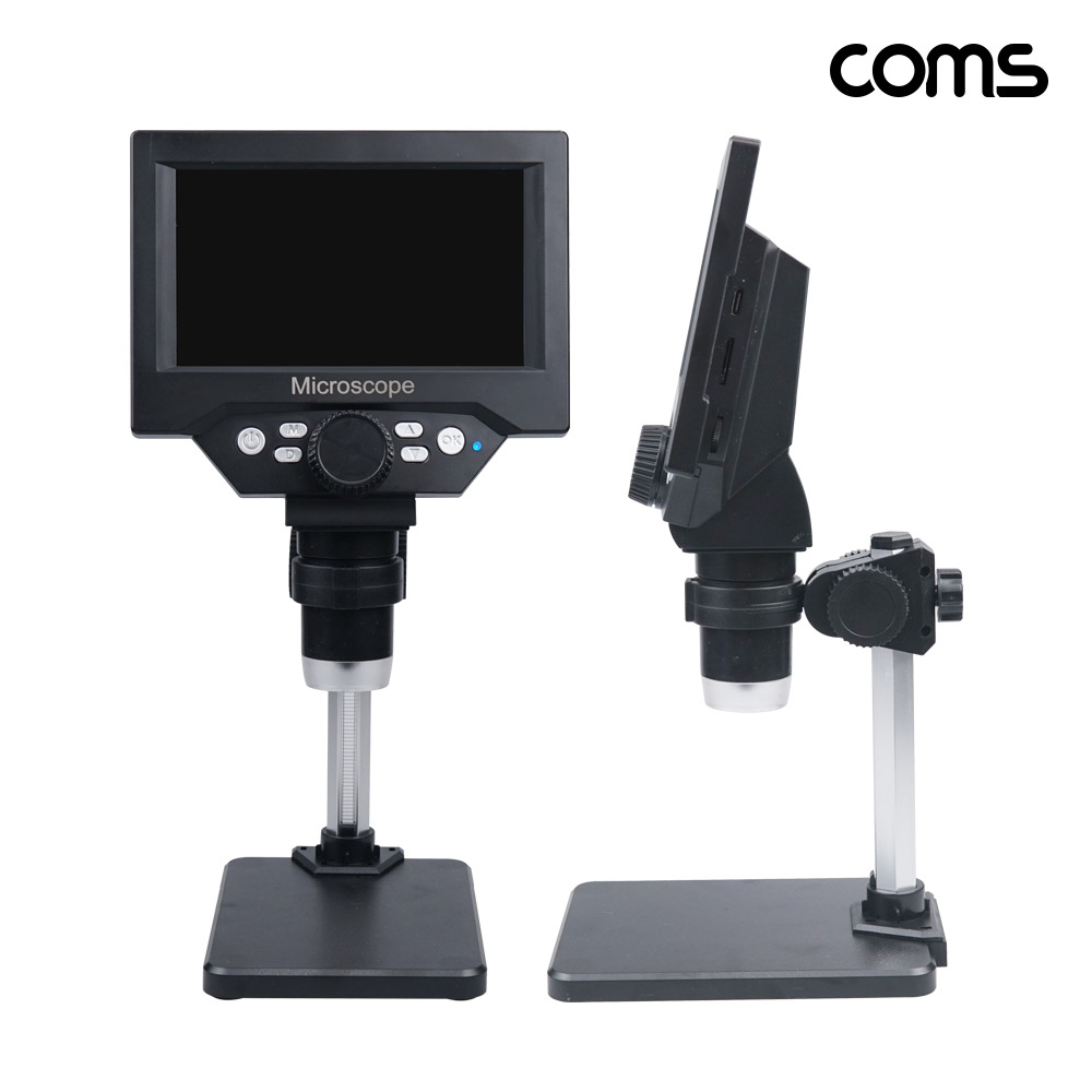 Coms 1000배율 5.5형 LCD 디지털 모니터 현미경 무선 충전