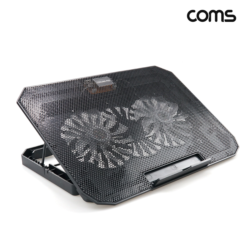 Coms 냉각팬 노트북 거치대 멀티 스탠드 발열 LED 스마트폰 허브