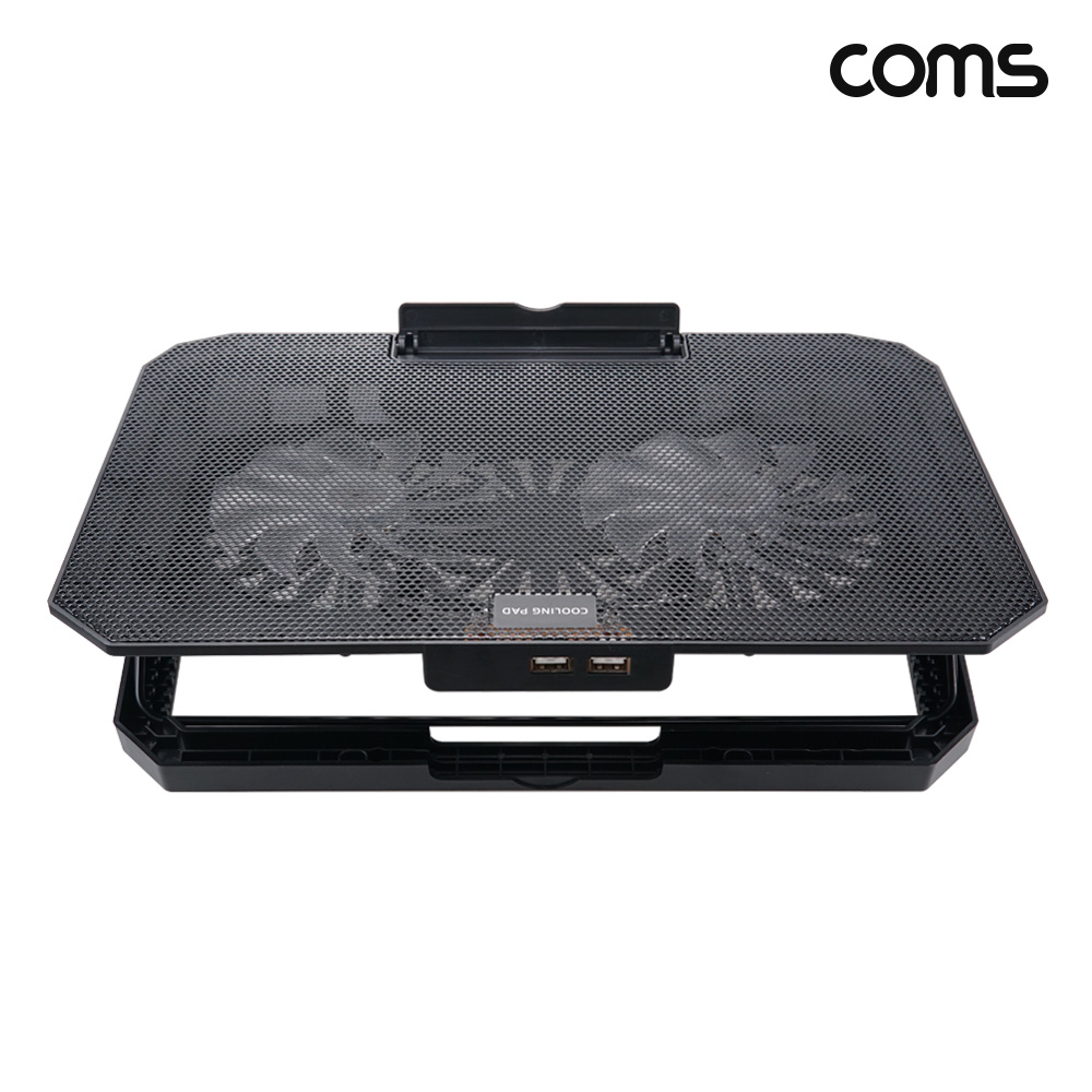 Coms 냉각팬 노트북 거치대 멀티 스탠드 발열 LED 스마트폰 허브