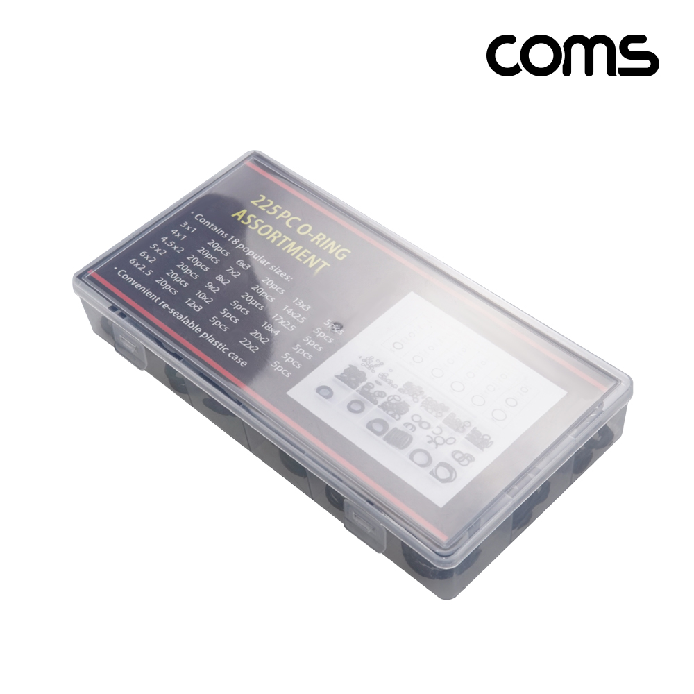 Coms O링 오링 18종 원형 고무링 세트 225pcs