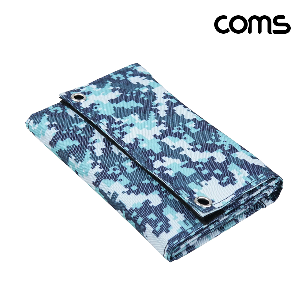 Coms 접이식 태양광 충전기 USB 2포트 12W 패널 충전패드 5V