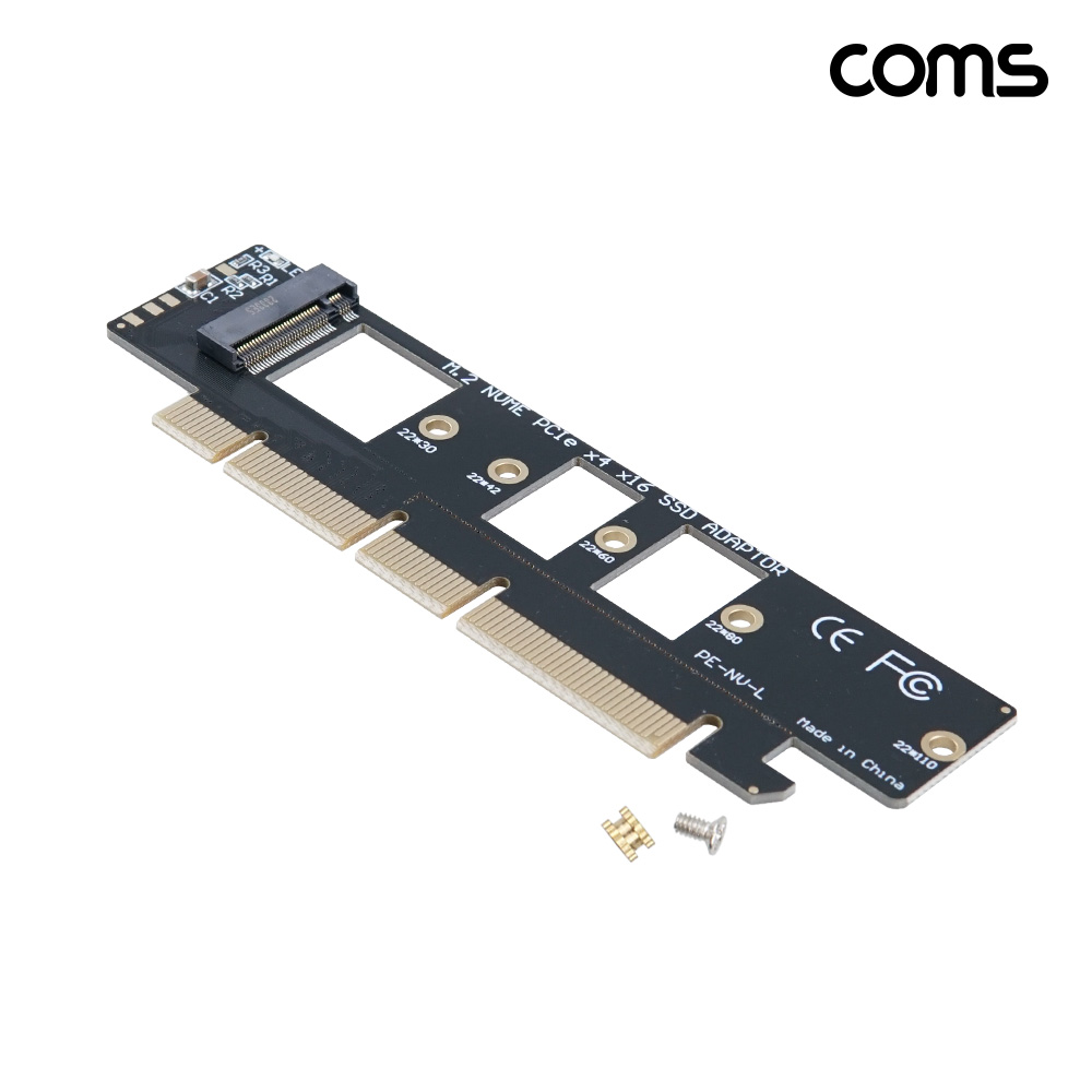 Coms M.2 SSD to PCIe x4 x16 NVMe M KEY 변환 어댑터 카드 PCI Express