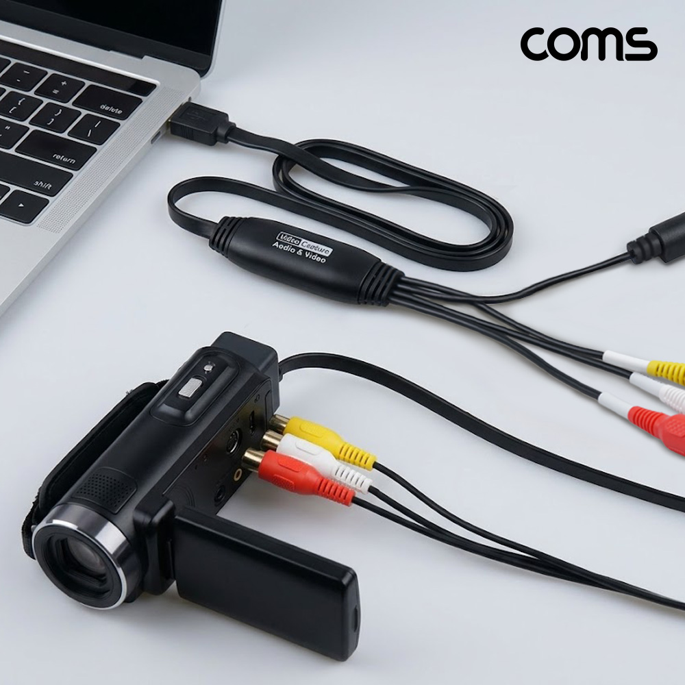 Coms USB 2.0 비디오 캡쳐 카드 RCA 1080p 30Hz 비디오 음성 영상 녹화