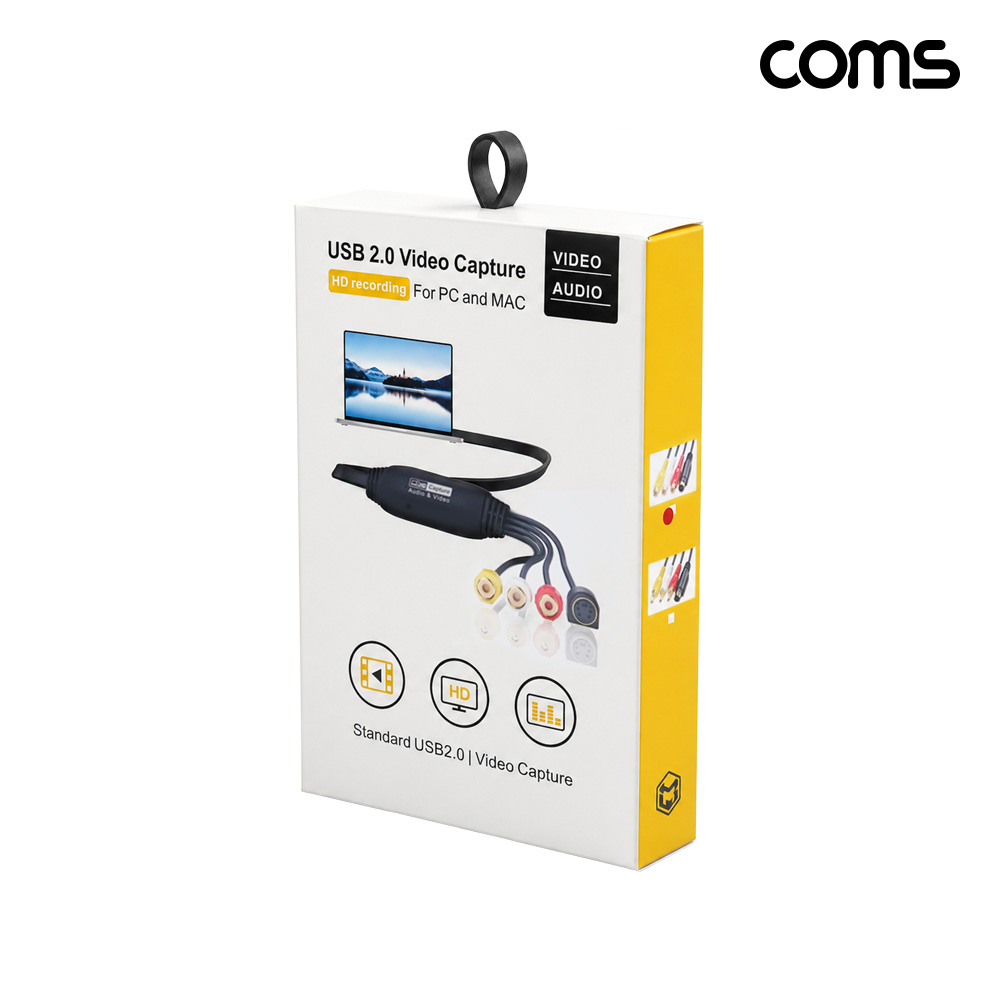 Coms USB 2.0 비디오 캡쳐 카드 RCA 1080p 30Hz 비디오 음성 영상 녹화