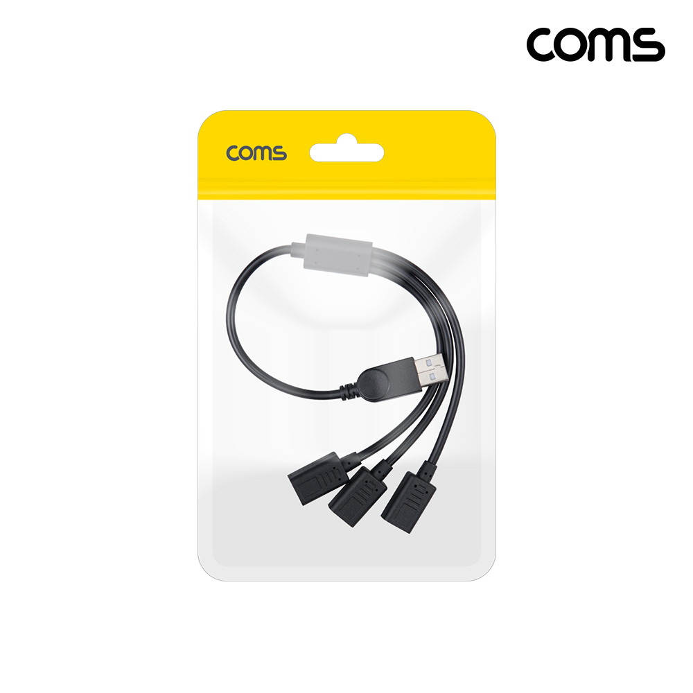 Coms A타입 3분배 충전 케이블 30cm USB A M to C Fx3