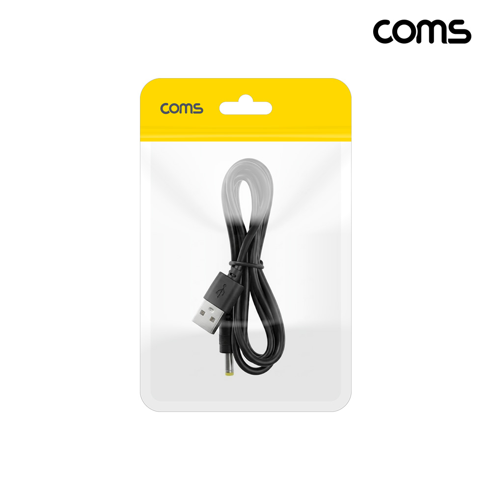 Coms A타입 전원 변환케이블 1m USB A to DC 외경 4.0 내경 1.7