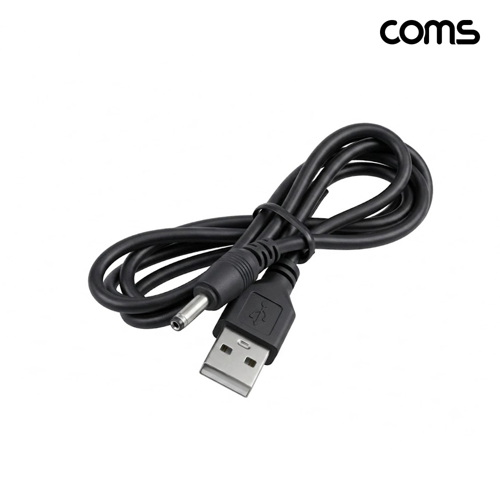 Coms A타입 전원 변환케이블 1m USB A to DC 외경 3.5 내경 1.35