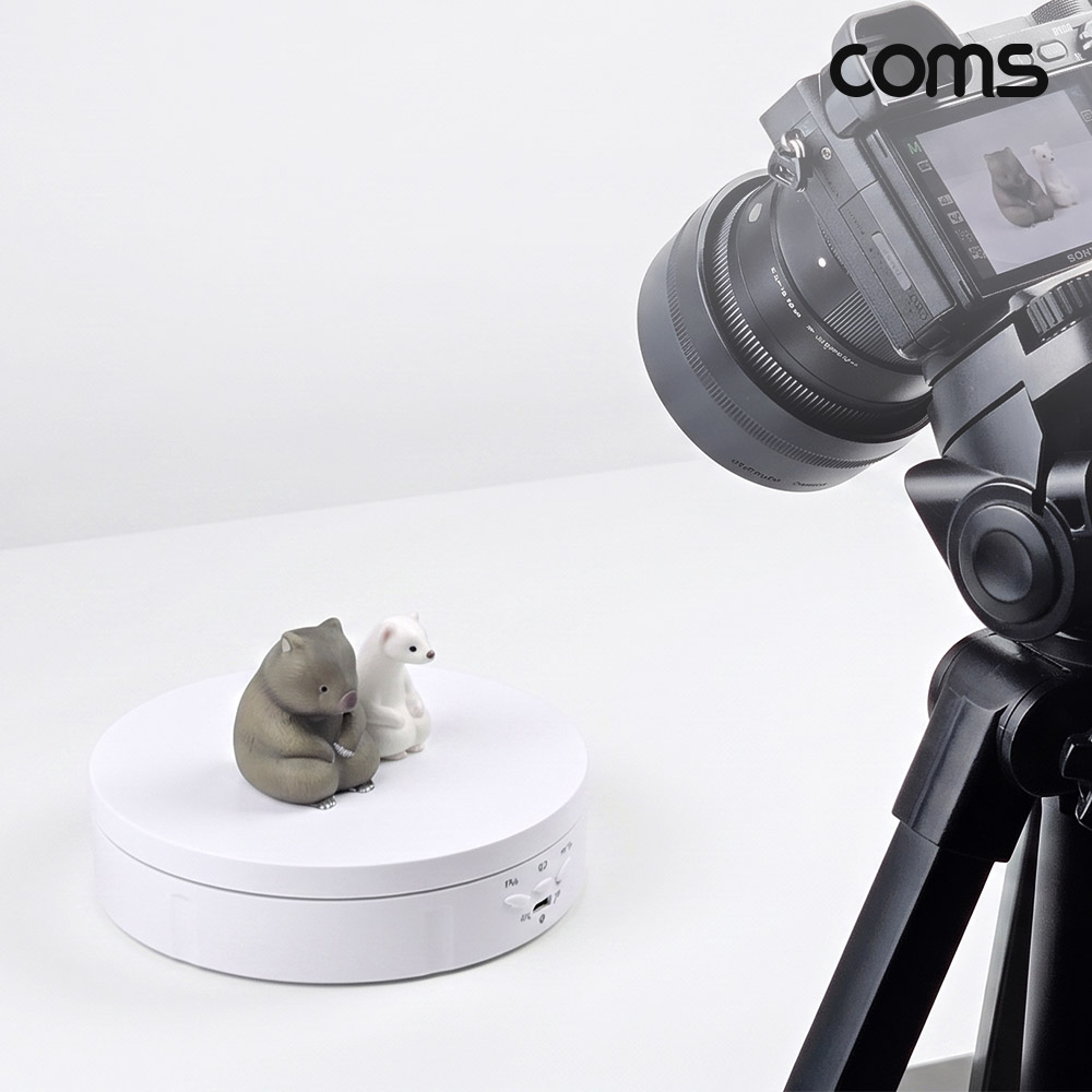 Coms 3 in 1 촬영용 원형 회전 스탠드 15cm 18cm 22cm 진열대 진열판 전시 테이블